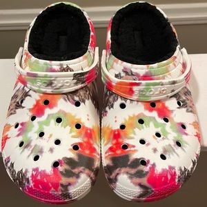 Multi-colored Tie-Dyed Crocs
